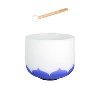 9 Inch Crystal Singing Bowl Set Lotus 432Hz A - Indigo (Third Eye Chakra)