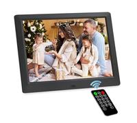 9 Inch Digital Photo Frame HD IPS Full Angle High Resolution LCD Screen, No Wifi Digital Picture Frame Support Video and Pictures Player, Calendar Function and Remote Control (Black)