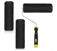 9 Inch Drywall Roller Set with 3 Texture Brushes & Frame for Effortless Wall Ceiling Painting Professional Home Projects