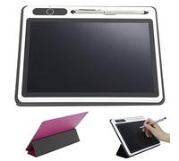 9 Inch Electronic Notepad, LCD Writing Tablet Drawing Pad Hand Painting Tool with PU Protective Cover Erasable Drawing Pad for Business Office (Red (with leather case))