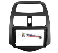9 Inch For DAEWOO For Matiz For Creative (M300) 2009-2011 Radio Fascias Double Din DVD Stereo Panel Dashboard Refitting Installation Frame(Black UV,Frame an cord)