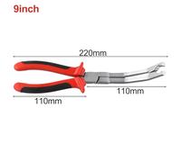 9-Inch Glow Plier Connector Removal Tool for Diesel Engines - Straight-Jaw Pliers with Soft-Grip Handles, 0-68 mm Opening Range (Model B) (A)