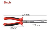 9-Inch Glow Plier Connector Removal Tool for Diesel Engines - Straight-Jaw Pliers with Soft-Grip Handles, 0-68 mm Opening Range (Model B) (B)