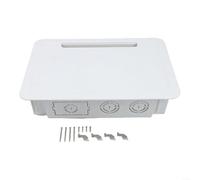 9 Inch In-Wall TV for MEDIA Box Recessed Outlet & Network Enclosures for Streaming Devices, Fire TV, for SAMSUNG for One Connect & for MINI, White Plastic Housing with Trim Kit for 16 Inch Studs
