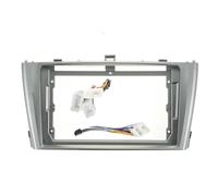 9 Inch Mounting Frame Trim Installation Kit Double Din Cable ABS For Toyota For Avensis 3 2008 2009 2010 2011 2012 2013 2014 2015 MENSUNUBNM(Silver)
