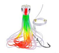 9 Inch Octopus Skirt Trolling Lure for Deep Sea Fishing - Water Hole devise, Saltwater Carnivorous Fish Bait for Mahi Mahi, Marlin & Tuna(C)
