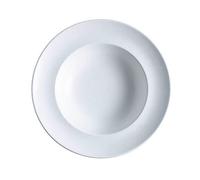 9 Inch Pasta Bowls Plates, Ceramic Rim Soup Bowls, Suitable for Salad, Pasta, Soup, Gourmet, Restaurant,White