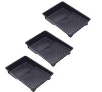 9 Inch Professional Plastic Roller Trays Decorators Painting Paint Tray Pack of 3