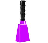 9 Inch Purple Cow Bell Noise Makers with Handle Black Steel Cowbell for Sporting Events Cheering Graduation Decor Football Games Party (Purple)