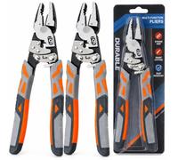 9 Inch Ratcheting Locking Pliers, 2PCS Self Locking Wire Cutter,Grip Pliers | Ratchet Pliers for Cutting, Stripping, Gripping and Bending, Non-Slip Handle, Electrical Pliers for Industrial Repair and DIY