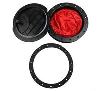 9-inch Round Waterproof Hatch Cover with Sealed Deck Plate Kit - ABS Material, Black & Red, for Fit on Kayaks, Canoes & Rafting Boat