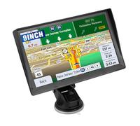9 inch Sat Nav, Car GPS Navigation System for Trucks, with UK and Europe Maps, Lifetime Free Map Updates, Support Postcode Search, Voice Guidance, Speed Camera Alerts, Lane Assist, POI