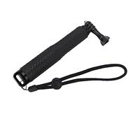 9 Inch Selfie Stick Compact Action Camera Selfie Stick Shockproof Portable 3 Sections with Hanging Rope for Taking Photos (Black)