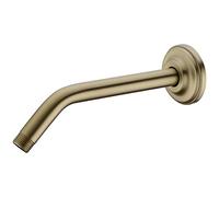 9 Inch Shower Arm With Flange,Heavy Duty Stainless Steel Wall Mounted for Fixed Shower Head Replacement Extension，Brushed Gold