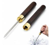 9 Inch Stainless Steel Ice Pick with Safety Wooden Cover, Heavy Duty Ice Crusher Breaker for Cocktails, Whisky, Barware, Kitchen & Craft Use