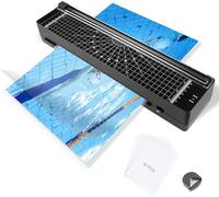 9-Inch Thermal Laminator Kit with 10 Laminating Pouches, Built-in Paper Trimmer & Corner Rounder, 2-Min Quick Warm-Up - Compact Personal Laminator for Home, Teachers & DIY Projects (A4 Compatible)