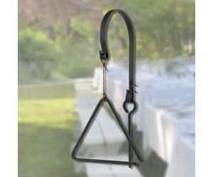 9-inch Triangle Dinner Bell with Hanger & Call Striker Ringer Outdoor Bell Wall Mounted Bell Metal Bell Wrought Iron Country Bell for Home Barn School Church Playground Chuck Wagon Decor