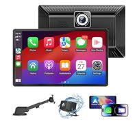 9 Inch Wireless Car Stereo With Apple Carplay & Android Auto, 2K Touchscreen Dash Cam, 1080P Backup Camera, Gps Navigation, Siri Voice Control, Car Play Screen, Mirror Link, Aux/Fm, Plug & Play