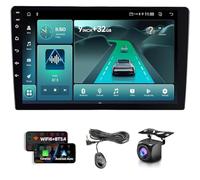 9 Inch Wireless CarPlay and Android Auto, HD Touch Screen Dual Car Stereo, Backup Camera, Bluetooth 5.4, GPS Navigation, Radio, Universal Fit for All Cars (32G)