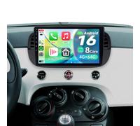 9" IPS 8 Core AI Radio Android 16 Car Stereo for Fiat 500 500C 2007-2015 | Gemini AI 4+64G Fiat Radio Wireless CarPlay Android Auto, SWC, Bluetooth WiFi, GPS Navi DSP SWC, FM/RDS, DAB+, HD Rear Camera