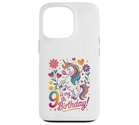 9 Is My 9th Birthday Unicorn Rainbow Magic Case for iPhone 13 Pro