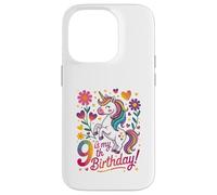 9 Is My 9th Birthday Unicorn Rainbow Magic Case for iPhone 14 Pro