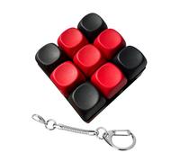 9 Key Keyboard Clicker Fidget Toy with Keychain, Mechanical Switch Tester Tactile Clicky Sensory Toy, Portable ASMR Clicky Fidget Cube for ADHD Anxiety Stress Relief, (Multicolor3)