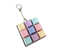 9 Key Keyboard Clicker Fidget Toy with Keychain, Mechanical Switch Tester Tactile Clicky Sensory Toy, Portable ASMR Clicky Fidget Cube for ADHD Anxiety Stress Relief, (Multicolored)
