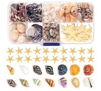 9 Kinds Tiny Sea Shell Mix - 300+PCS, Sea Shells, Sea Snails, Starfish - Shells for Crafts Decorating, Mosaics, DIY Crafts, Home Decor, Beach Themed Party Supplies