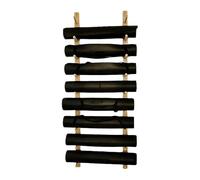9 Layers 158cm/62inch,Wooden Yoga Mat Storage Rack, 2-9 Tier Roller Storage Holder Wall Mount, Large Capacity Exercise Mats Display Stand Wall Yoga Shelf for Gym Studio Office Foam