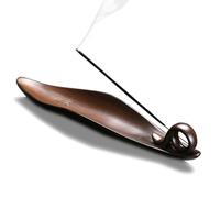 9" Length Incense Stick Holder with 3 Holes, Ceramic Incense Ash Cather for Counters, Meditation Room, Yoga, Home, Office (Brown)