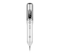 9 Level Laser Plasma Pen Mole Removal Dark Spot Remover, LCD Skin Care Point Pen Skin Wart Tag Tattoo Removal Tool Beauty,Silver