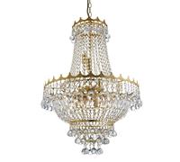 9 Light 52cm Gold Plated Crystal Chandelier