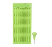 9 Lines 30 Cells Braille Slate and Stylus Braille Writing Slate Plastic Braille Slate Kit, Green