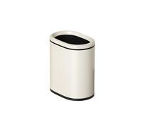 9 Liter Capacity Metal Garbage Bin with Removable Plastic Inner Bucket,Slim Rectangle Trash Bin,for Kitchen,Office(White)