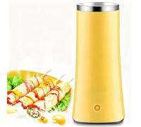 9-Minute Electric Egg Roll & Sausage Maker, Automatic Rising Machine, Non-Stick Stainless Steel with Heat Resistant Casing for Home Kitchen, Snack Bar(Yellow)