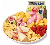 9 Mixed Freeze-Dried Fruits (strawberry, Pineapple, Mango, Kiwi, Fig, Peach, Yellow Peach, Banana, Apple), 100g/pack. Leisure Snack Gift, Leisure Food, Fruit Snack, Vegan (3 bags)