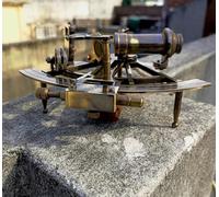 9" Nautical Brass Sextant Antique Maritime Navigation Instrument Henry Barrow & Co London Working Replica Navy Gift for Home and Office Decor