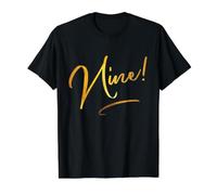9 Nine 9th, Cute Handwriting Script Number Value Graphic T-Shirt, Men, Black, M