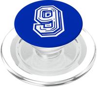 9 - "Nine Wins" - White Number 9 for Sports Teams PopSockets PopGrip for MagSafe
