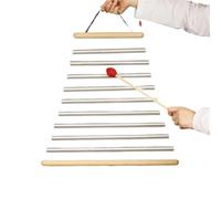 9-Note Bar Chime Single Row Outdoor Wind Carillon | Spiritual Chimes Musical Meditation Ringtones Instrument Percussion Healing Sounds Natural Suitcase