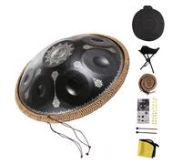 9-Note Handpan Drum, 22” D Minor Steel Tongue Drum, Handcrafted for Meditative Harmony and Relaxation(Mandala,440Hz)