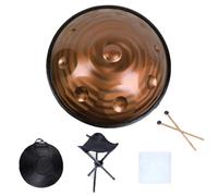 9 Notes/10 Notes/12 Notes Handpan Drums, 22 Inches D Minor Hand-forged Handdrum, Percussion Instrument For Performance, Meditation And Relaxation 9-tone orange橘色