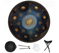 9 Notes Hand Pan Steel Drum 440 Hz D Minor Steel Hand Drum Professional Handpan Drum with Handpan Bag, Mallet, Handpan Stand