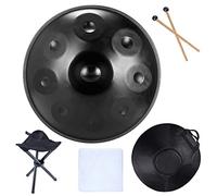 9 Notes Handpan 2022 Newest Premium Drums Instrument, 9 Notes (d3 A Bb C D E F G A), For Music Enthusiast, With Handpan Bag, Drumsticks, Drum Tripod (Color : Black)
