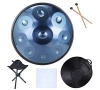 9 Notes Handpan 2022 Newest Premium Drums Instrument, 9 Notes (d3 A Bb C D E F G A), For Music Enthusiast, With Handpan Bag, Drumsticks, Drum Tripod (Color : Blue)
