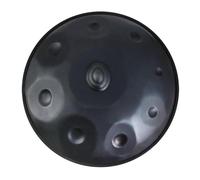 9 Notes Handpan Drum for beginning student, Steel Hand Drum 22 Inches D Minor 432Hz/440Hz with Soft Hand Pan Bag, Handpan Stand, 2 Mallets(Black,432Hz)