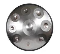 9 Notes Handpan Drum for beginning student, Steel Hand Drum 22 Inches D Minor 432Hz/440Hz with Soft Hand Pan Bag, Handpan Stand, 2 Mallets(Silver,440Hz)