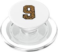 9 Number Leopard Nine Team Sports Varsity Matching PopSockets PopGrip for MagSafe