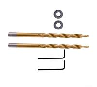 9 or 9 5mm Round Shank HSS Step Drill Bit for Use with For Pocket Hole Drill Jig Guide, Comes with Limit Ring and Wrench, High Speed Steel Construction (9mm)
